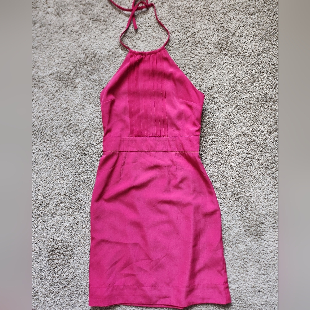 Banana Republic Fuchsia Backless Dress